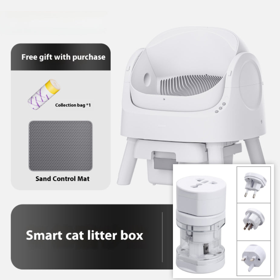 Open Automatic Litter Box White Deodorant