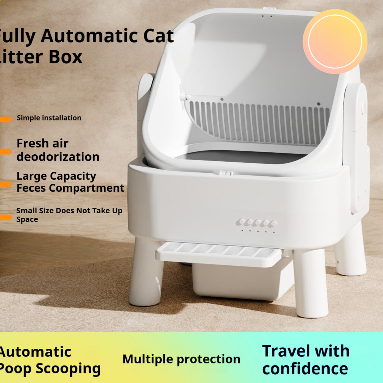 Fully Automatic Intelligent Litter Box Closed Oversized