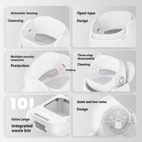 Open Automatic Litter Box White Deodorant