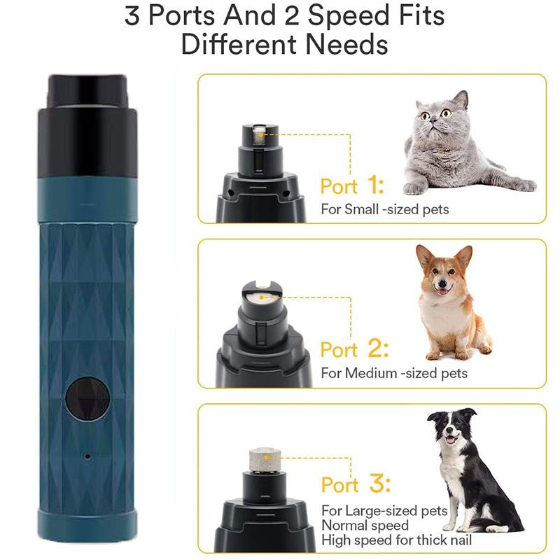 Electric Pet Nail Polisher With Light For Dog And Cat Cleaning Pet Products - My Store